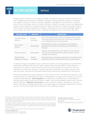 Epilepsy Underwriting Form