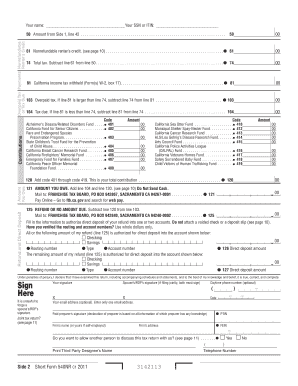 California State Tax Form 540NR