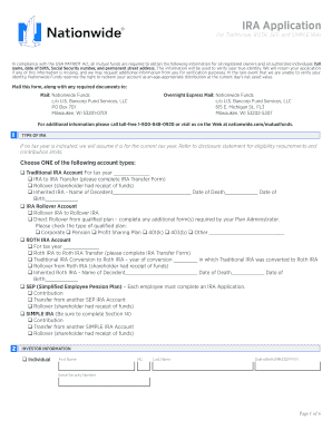 IRA Application Form