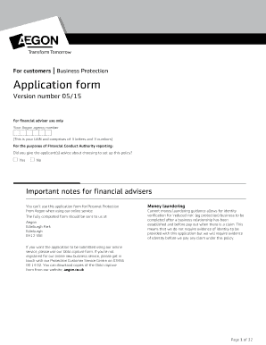 Business Protection Application Form