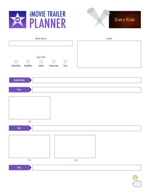 Imovie planner