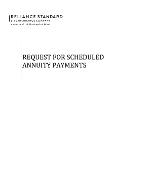 Request for Scheduled Annuity Payments