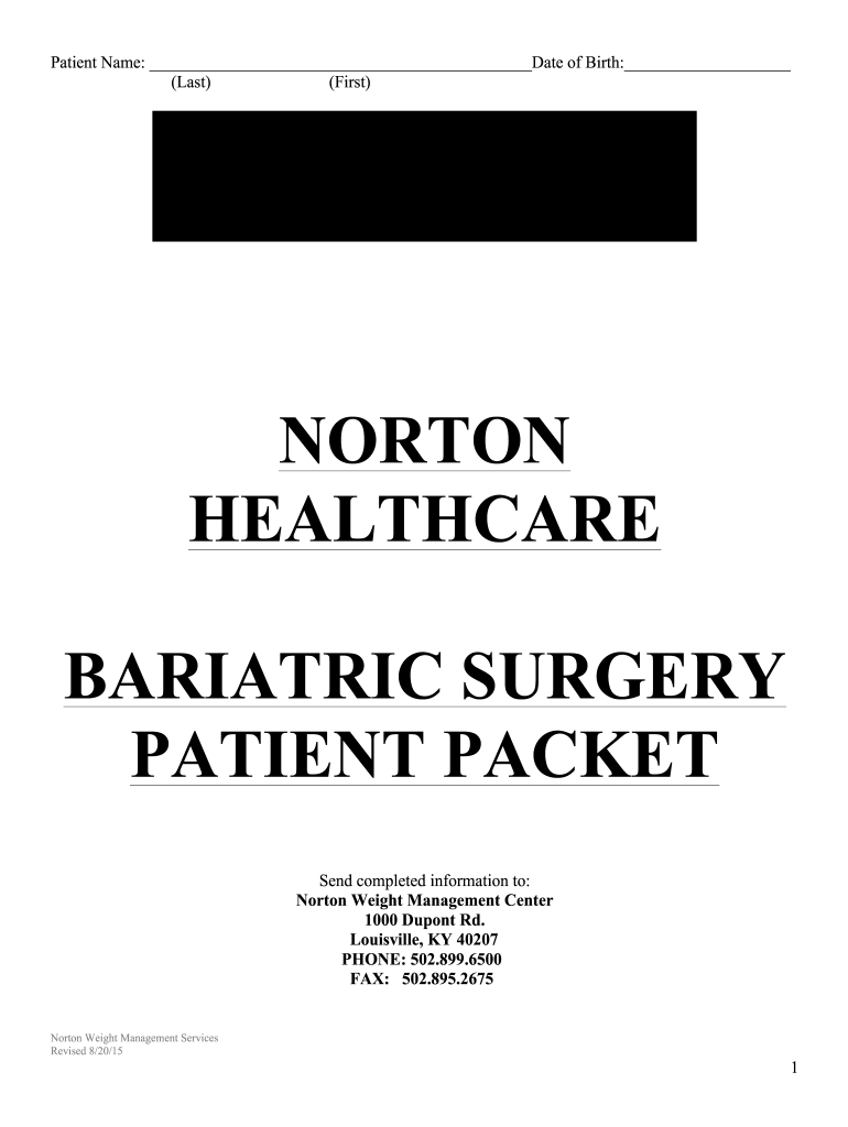bariatric surgery hospital checklist Preview on Page 1