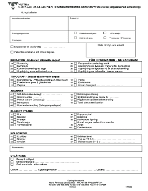 Cervical Cytology Remission Form