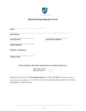 Membership Request Form