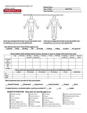 LaMotta New Patient Questionnaire