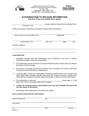 Authorization to Release Information