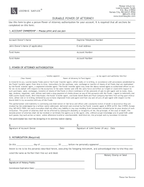Durable Power of Attorney for Loomis Sayles Funds