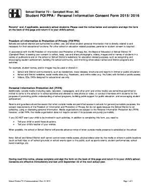 Student FOIPPA Consent Form