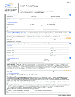CARES by GSK Enrollment Form