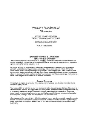 Form 990 Return of Organization Exempt From Income Tax