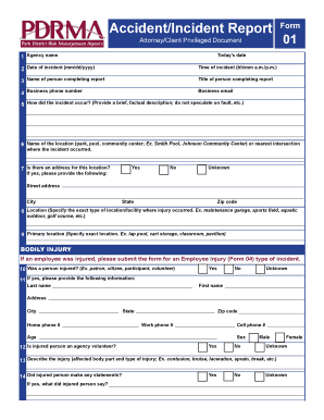 Accident/Incident Report Form