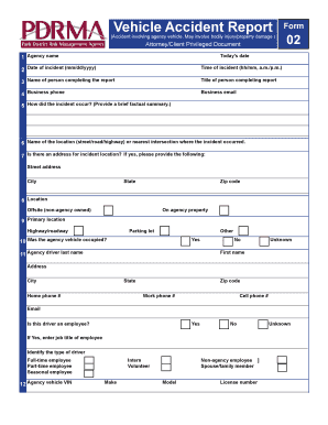 Vehicle Accident Report Form