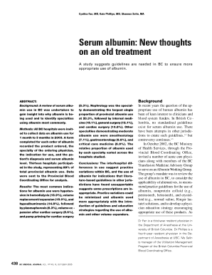 Albumin Use Study Form