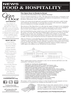 The Open Door Capital Campaign Donation Form
