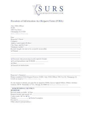 Freedom of Information Act Request Form