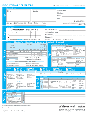 ERA Custom & RIC Order Form