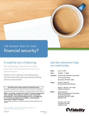 Retirement Income Planning Event Invitation