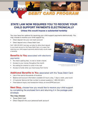 Texas Child Support Payment Enrollment Form