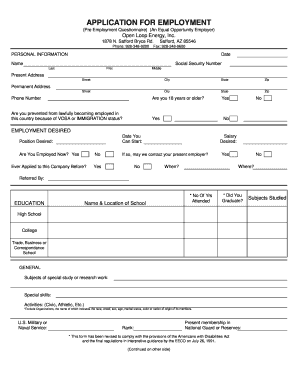 Open Loop Energy Employment Application