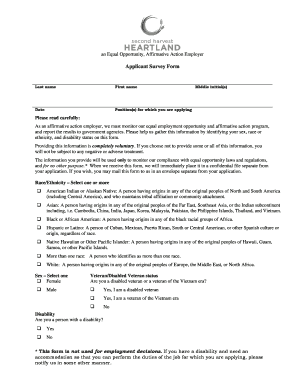 Applicant Survey Form