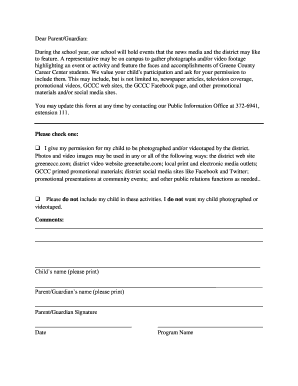 Greene County Career Center Media Consent Form
