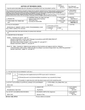 Notice of Revision Form DD 1695