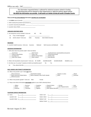 Juvenile Information Form