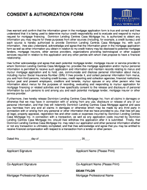 Mortgage Application Form