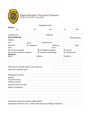 Complaint Form