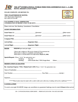 Hotel Reservation Form