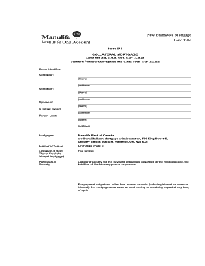 New Brunswick Collateral Mortgage Form 15.1
