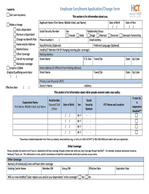 HealthyCT Insurance Enrollment Form