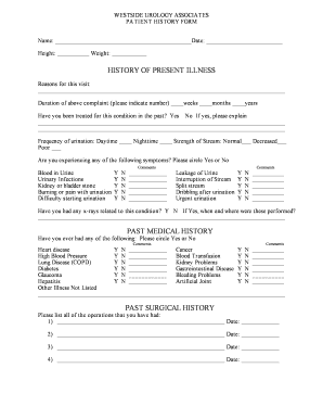 Patient History Form