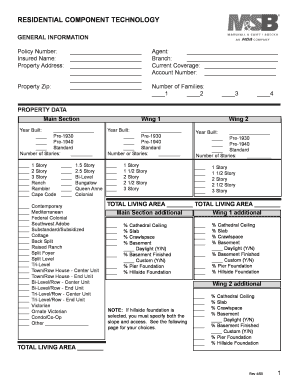 Residential Property Insurance Form