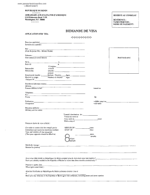 Demande de Visa