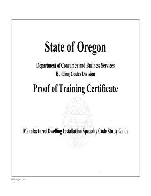 Proof of Training Certificate - oregonbcd