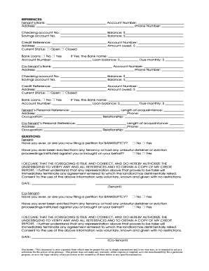 Tenant Application Form