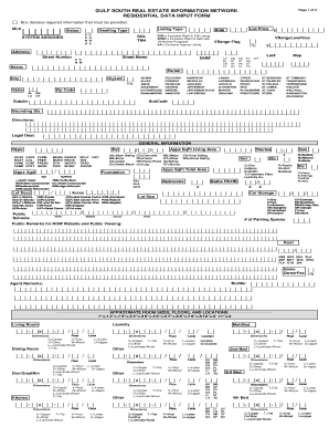 Residential Data Input Form