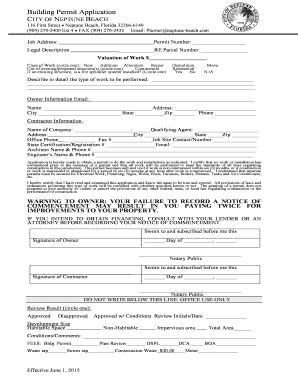 Building Permit Application