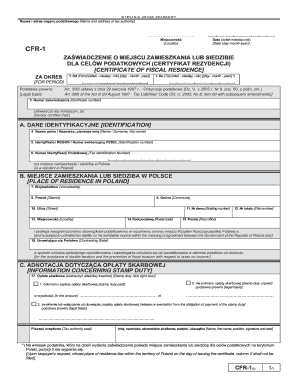 Poland Fiscal Residence Certificate