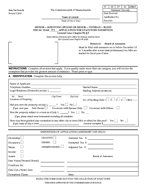 Massachusetts Statutory Exemption Application
