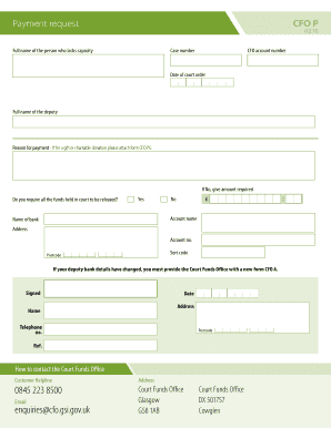 Court Funds Office Payment Request Form
