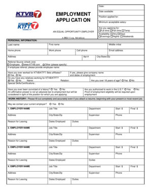 Employment Application Form