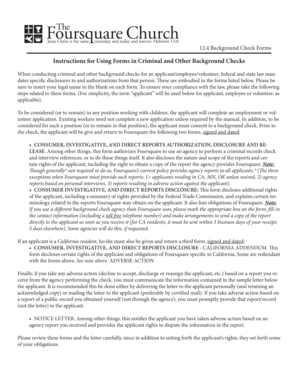 Background Check Authorization and Disclosure Form