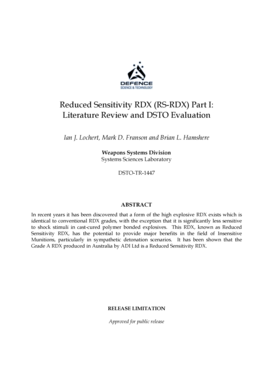 Reduced Sensitivity RDX RS-RDX Part I Literature Review and - chm bris ac