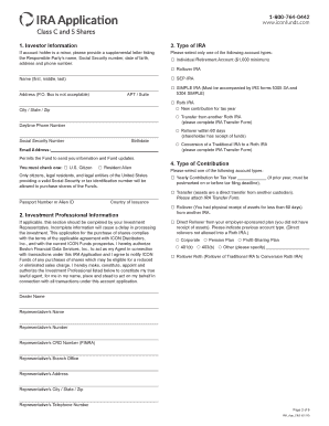 IRA Application Form