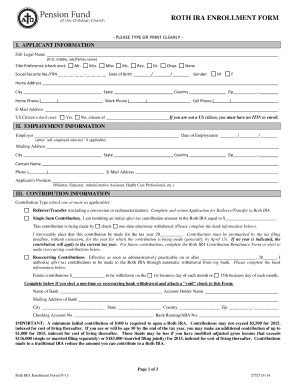 Roth IRA Enrollment Form