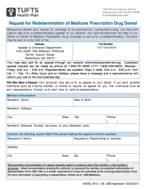 Request for Redetermination of Medicare Prescription Drug Denial