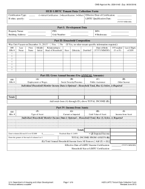 HUD LIHTC Tenant Data Collection Form